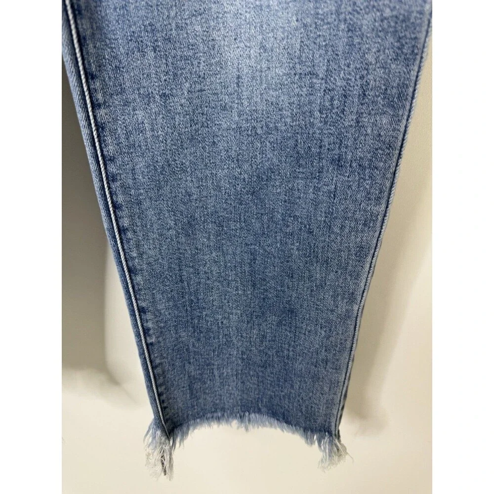 Hidden Tracey High Rise Straight Cropped Jeans Womens 30 Raw Hem NWT Buckle - Picture 5 of 13